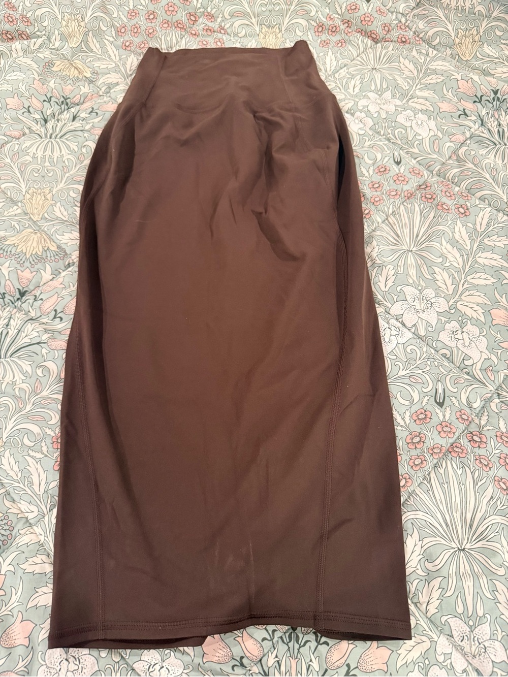 Lululemon Athletica Chocolate Brown Midi Pencil Skirt